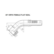 Sello plano hembra 45 ° ORFS 24241